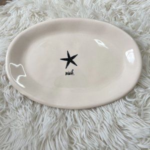Rae Dunn Magenta M Stamp 2017 Wish Starfish Oval Script Sea Life